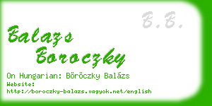 balazs boroczky business card